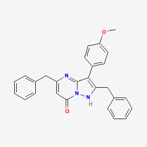 molecular formula C27H23N3O2 B4924415 2,5-dibenzyl-3-(4-methoxyphenyl)pyrazolo[1,5-a]pyrimidin-7(4H)-one 