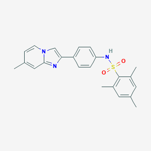 2,4,6-trimethyl-N-[4-(7-methylimidazo[1,2-a]pyridin-2-yl)phenyl]benzenesulfonamide