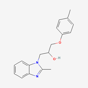 molecular formula C18H20N2O2 B4924456 1-(2-methyl-1H-benzimidazol-1-yl)-3-(4-methylphenoxy)-2-propanol 