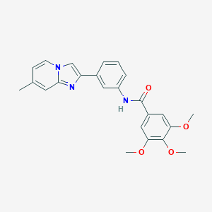 molecular formula C24H23N3O4 B492446 3,4,5-trimethoxy-N-(3-(7-methylimidazo[1,2-a]pyridin-2-yl)phenyl)benzamide CAS No. 708995-11-3