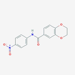 molecular formula C15H12N2O5 B4924462 N-(4-nitrophenyl)-2,3-dihydro-1,4-benzodioxine-6-carboxamide 