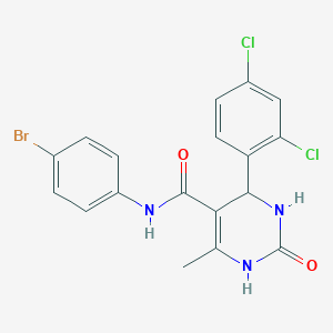 molecular formula C18H14BrCl2N3O2 B4924476 N-(4-bromophenyl)-4-(2,4-dichlorophenyl)-6-methyl-2-oxo-1,2,3,4-tetrahydro-5-pyrimidinecarboxamide 