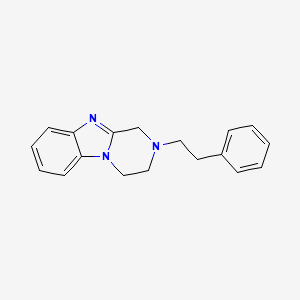 molecular formula C18H19N3 B4924483 2-(2-phenylethyl)-1,2,3,4-tetrahydropyrazino[1,2-a]benzimidazole 
