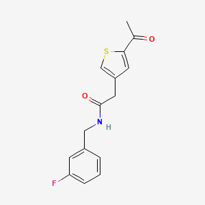 molecular formula C15H14FNO2S B4924488 2-(5-acetyl-3-thienyl)-N-(3-fluorobenzyl)acetamide 