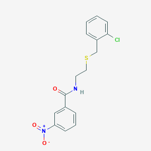 molecular formula C16H15ClN2O3S B4924501 N-{2-[(2-chlorobenzyl)thio]ethyl}-3-nitrobenzamide 