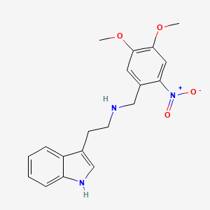 molecular formula C19H21N3O4 B4924509 (4,5-dimethoxy-2-nitrobenzyl)[2-(1H-indol-3-yl)ethyl]amine 