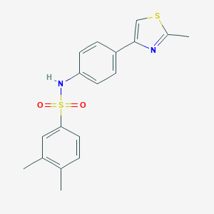 3,4-dimethyl-N-[4-(2-methyl-1,3-thiazol-4-yl)phenyl]benzenesulfonamide