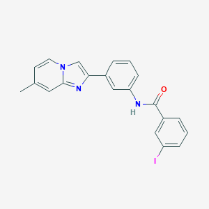 molecular formula C21H16IN3O B492453 3-iodo-N-[3-(7-methylimidazo[1,2-a]pyridin-2-yl)phenyl]benzamide 