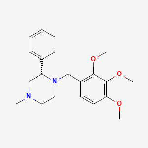 molecular formula C21H28N2O3 B4924552 (2S)-4-methyl-2-phenyl-1-(2,3,4-trimethoxybenzyl)piperazine trifluoroacetate 