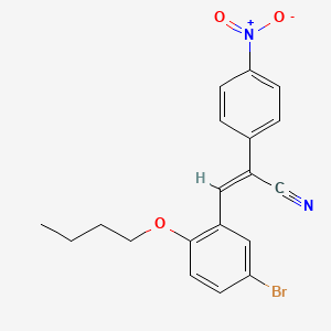 molecular formula C19H17BrN2O3 B4924558 3-(5-bromo-2-butoxyphenyl)-2-(4-nitrophenyl)acrylonitrile 