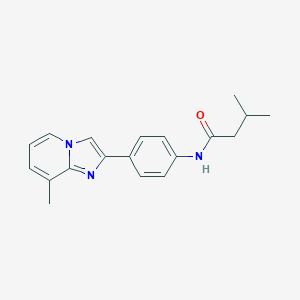 molecular formula C19H21N3O B492456 3-methyl-N-[4-(8-methylimidazo[1,2-a]pyridin-2-yl)phenyl]butanamide CAS No. 691392-85-5