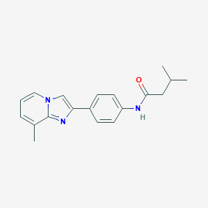 molecular formula C19H21N3O B492456 3-メチル-N-[4-(8-メチルイミダゾ[1,2-a]ピリジン-2-イル)フェニル]ブタンアミド CAS No. 691392-85-5