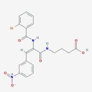 4-{[2-[(2-bromobenzoyl)amino]-3-(3-nitrophenyl)acryloyl]amino}butanoic acid