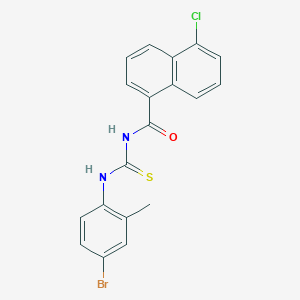 molecular formula C19H14BrClN2OS B4924566 N-{[(4-bromo-2-methylphenyl)amino]carbonothioyl}-5-chloro-1-naphthamide 