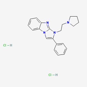 molecular formula C21H24Cl2N4 B4924575 2-phenyl-1-[2-(1-pyrrolidinyl)ethyl]-1H-imidazo[1,2-a]benzimidazole dihydrochloride 