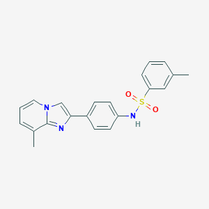 3-methyl-N-[4-(8-methylimidazo[1,2-a]pyridin-2-yl)phenyl]benzenesulfonamide
