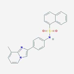 molecular formula C24H19N3O2S B492460 N-(4-(8-methylimidazo[1,2-a]pyridin-2-yl)phenyl)naphthalene-1-sulfonamide CAS No. 724737-85-3