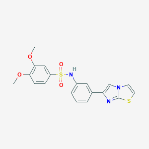 N-(3-imidazo[2,1-b][1,3]thiazol-6-ylphenyl)-3,4-dimethoxybenzenesulfonamide