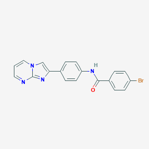 4-bromo-N-(4-imidazo[1,2-a]pyrimidin-2-ylphenyl)benzamide