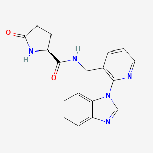 molecular formula C18H17N5O2 B4924620 N-{[2-(1H-benzimidazol-1-yl)-3-pyridinyl]methyl}-5-oxo-L-prolinamide 