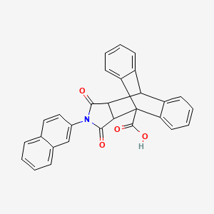 17-(2-naphthyl)-16,18-dioxo-17-azapentacyclo[6.6.5.0~2,7~.0~9,14~.0~15,19~]nonadeca-2,4,6,9,11,13-hexaene-1-carboxylic acid
