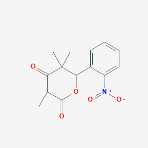 molecular formula C15H17NO5 B4924638 3,3,5,5-tetramethyl-6-(2-nitrophenyl)dihydro-2H-pyran-2,4(3H)-dione 