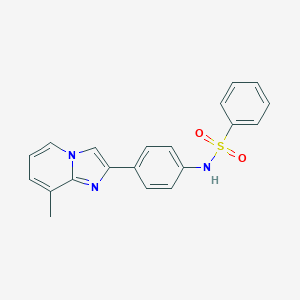 molecular formula C20H17N3O2S B492465 N-[4-(8-methylimidazo[1,2-a]pyridin-2-yl)phenyl]benzenesulfonamide 