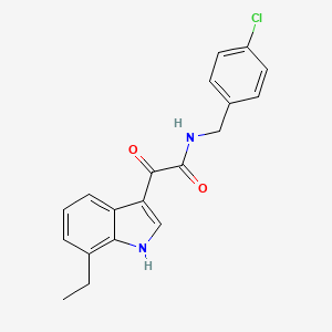 molecular formula C19H17ClN2O2 B4924650 N-(4-chlorobenzyl)-2-(7-ethyl-1H-indol-3-yl)-2-oxoacetamide 