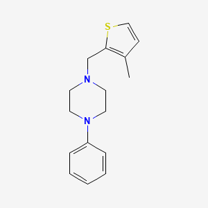 molecular formula C16H20N2S B4924669 1-[(3-methyl-2-thienyl)methyl]-4-phenylpiperazine 