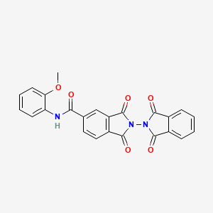 molecular formula C24H15N3O6 B4924716 N-(2-methoxyphenyl)-1,1',3,3'-tetraoxo-1,1',3,3'-tetrahydro-2,2'-biisoindole-5-carboxamide 