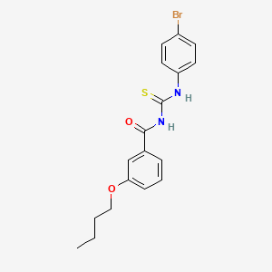 molecular formula C18H19BrN2O2S B4924759 N-{[(4-bromophenyl)amino]carbonothioyl}-3-butoxybenzamide 