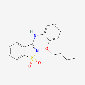 molecular formula C17H18N2O3S B4924768 N-(2-butoxyphenyl)-1,2-benzisothiazol-3-amine 1,1-dioxide 