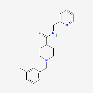 molecular formula C20H25N3O B4924783 1-(3-methylbenzyl)-N-(2-pyridinylmethyl)-4-piperidinecarboxamide 