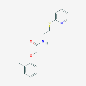 molecular formula C16H18N2O2S B4924805 2-(2-methylphenoxy)-N-[2-(2-pyridinylthio)ethyl]acetamide 