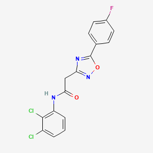 molecular formula C16H10Cl2FN3O2 B4924826 N-(2,3-dichlorophenyl)-2-[5-(4-fluorophenyl)-1,2,4-oxadiazol-3-yl]acetamide 