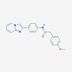 N-(4-imidazo[1,2-a]pyridin-2-ylphenyl)-2-(4-methoxyphenyl)acetamide