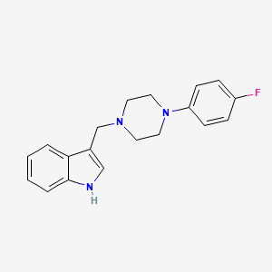 molecular formula C19H20FN3 B4924834 3-{[4-(4-fluorophenyl)-1-piperazinyl]methyl}-1H-indole 