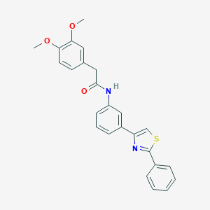 2-(3,4-dimethoxyphenyl)-N-[3-(2-phenyl-1,3-thiazol-4-yl)phenyl]acetamide