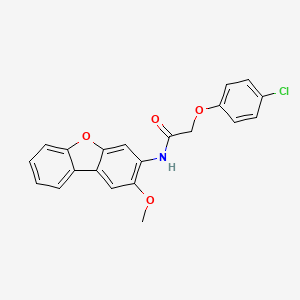 molecular formula C21H16ClNO4 B4924844 2-(4-chlorophenoxy)-N-(2-methoxydibenzo[b,d]furan-3-yl)acetamide 