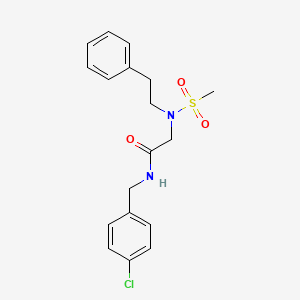 N~1~-(4-chlorobenzyl)-N~2~-(methylsulfonyl)-N~2~-(2-phenylethyl)glycinamide
