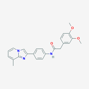 2-(3,4-dimethoxyphenyl)-N-[4-(8-methylimidazo[1,2-a]pyridin-2-yl)phenyl]acetamide