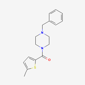 molecular formula C17H20N2OS B4924876 1-benzyl-4-[(5-methyl-2-thienyl)carbonyl]piperazine 