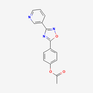 molecular formula C15H11N3O3 B4924879 4-[3-(3-pyridinyl)-1,2,4-oxadiazol-5-yl]phenyl acetate 