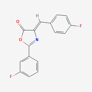 molecular formula C16H9F2NO2 B4924883 4-(4-fluorobenzylidene)-2-(3-fluorophenyl)-1,3-oxazol-5(4H)-one 