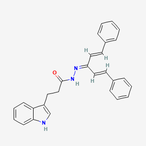 molecular formula C28H25N3O B4924886 3-(1H-indol-3-yl)-N'-[3-phenyl-1-(2-phenylvinyl)-2-propen-1-ylidene]propanohydrazide 