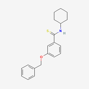3-(benzyloxy)-N-cyclohexylbenzenecarbothioamide