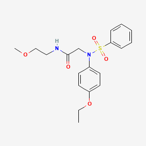 molecular formula C19H24N2O5S B4924915 N~2~-(4-ethoxyphenyl)-N~1~-(2-methoxyethyl)-N~2~-(phenylsulfonyl)glycinamide 