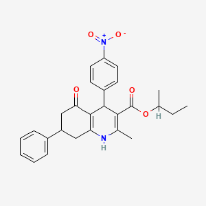 sec-butyl 2-methyl-4-(4-nitrophenyl)-5-oxo-7-phenyl-1,4,5,6,7,8-hexahydro-3-quinolinecarboxylate