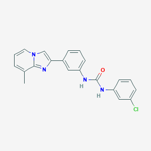 molecular formula C21H17ClN4O B492493 N-(3-chlorophenyl)-N'-[3-(8-methylimidazo[1,2-a]pyridin-2-yl)phenyl]urea 