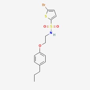 molecular formula C15H18BrNO3S2 B4924935 5-bromo-N-[2-(4-propylphenoxy)ethyl]-2-thiophenesulfonamide 